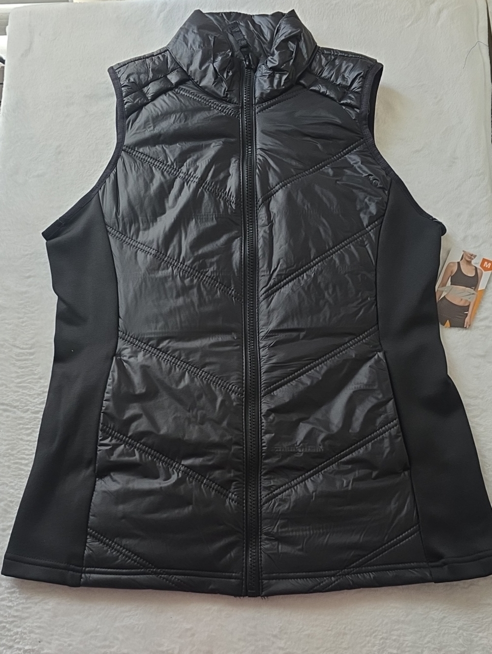 Black Quilted Sleeveless Jacket Vest - Women (3 Colors)Black,White,and Navy